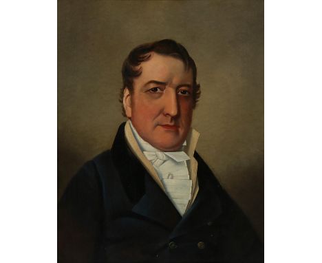 19th Century English School, portrait of Charles Humphries, oil on canvas, housed in a gilt frame, the oil 34.5cm x 43cm