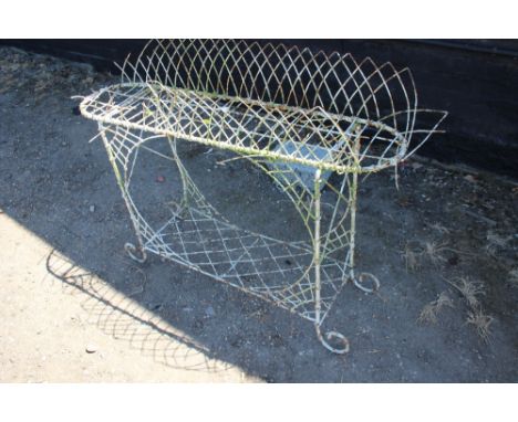 A Victorian wire work planter 