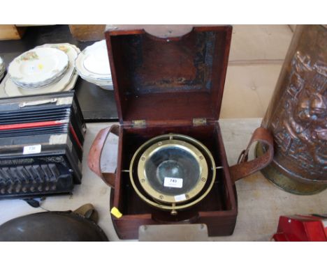 A box marine compass 