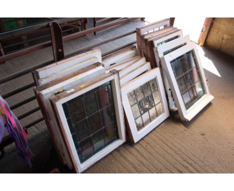 A quantity of Edwardian leaded light windows 