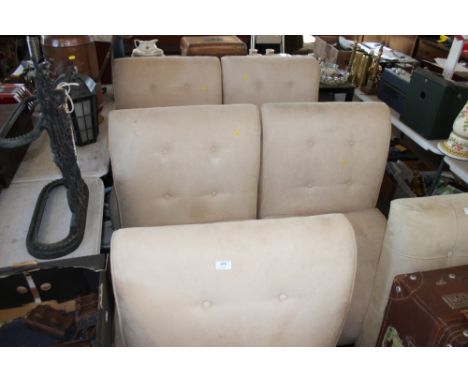 A set of five good quality button down upholstered chairs