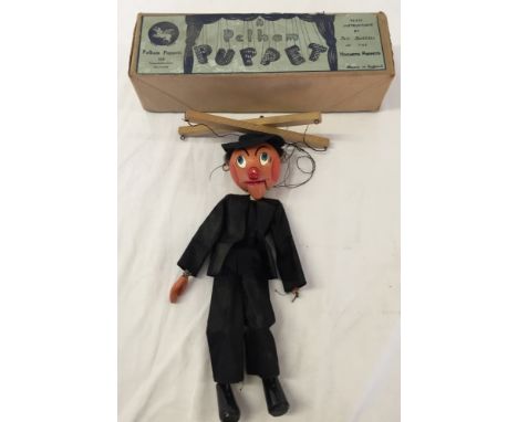 A rare c1950s Pelham puppet Parson in original box. Puppet missing one hand.