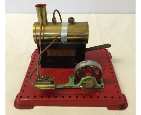 A Mamod SE2 stationary steam engine.