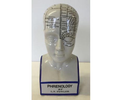 A ceramic Phrenology head.