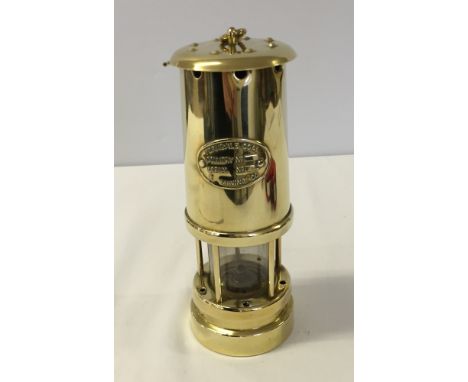 Large Ferndale Coal & Mining Company working brass oil lamp. (9 inches).