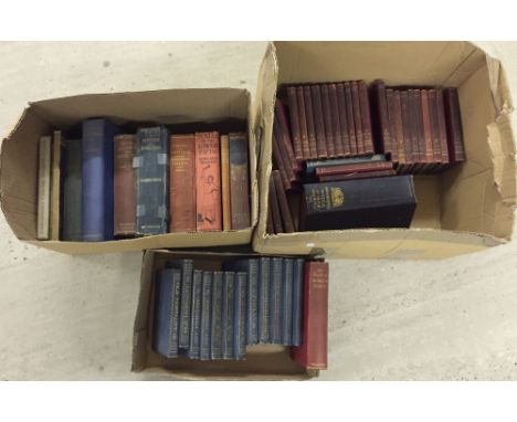 3 boxes of vintage books to include a collection of Shakespeare's tales and Sir Walter Scott's 'Old Mortality'.