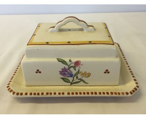 A Poole Pottery cheese dish.
