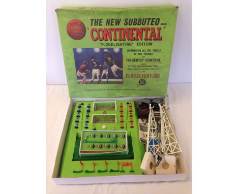 A boxed Subbuteo table football continental flood lighting edition with a boxed West Ham heavyweight team #7.