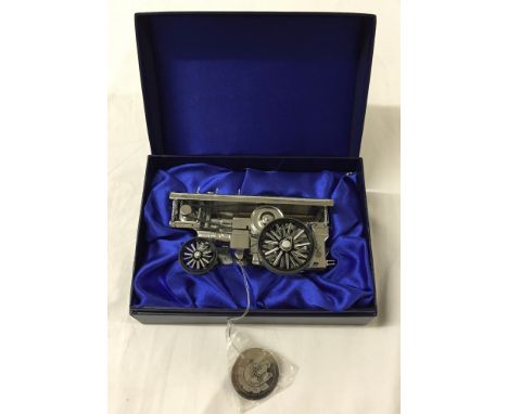 A boxed Corgi Millenium Collection limited edition Fowler B6 Super Lion Showmans Engine in chrome finish.