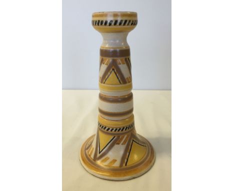 A Carter Stabler Adams Poole candlestick. 23.5cm tall.
