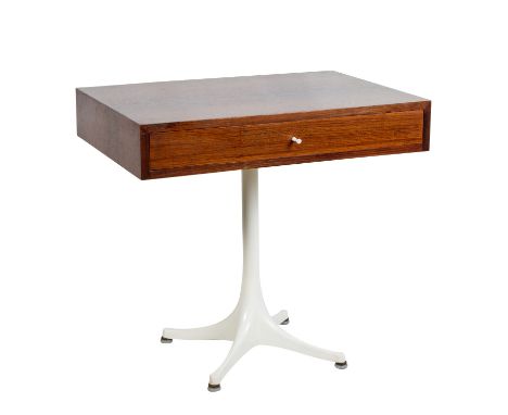   NELSON, GEORGE (1908-1986) "Beistelltisch"   Ausführung: Herman Miller, 50er./60er. Jahre, Aluminiumdruckguss, weiß emailli