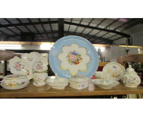 A quantity of Aynsley china including Cottage Garden, Pembroke, Somerset and a large Aynsley plate.