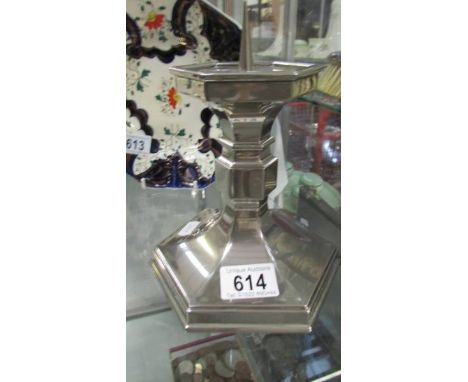 A good solid silver plate church candlestick.