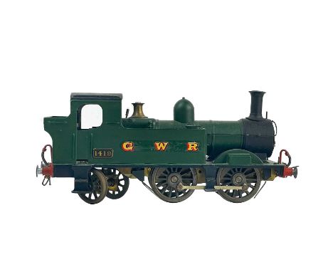 "0" gauge GWR Collett 14xx locomotive - 2 rail A well made GWR 0-4-2 Tank engine in "GWR" green livery contructed in brass an