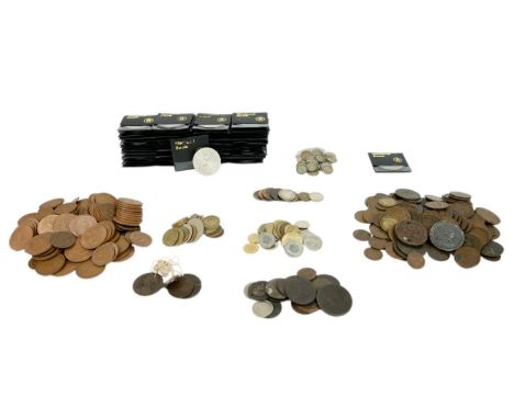 GB and World Coinage including silver  Silver 3d (x66) - comprising 39 pre 1920 plus 27 pre 1947 3d coinsA small quantity of 