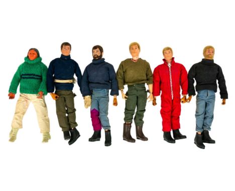 Action Man figures and accessories Comprising five Action Man dressed figures, a Marx Native American Indian figure plus a qu