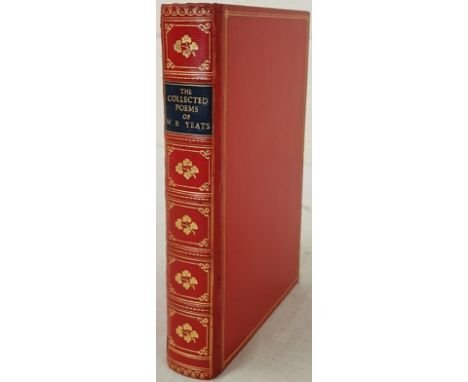 Fine Bayntun-Riviere Binding Yeats, W.B. The Collected Poems of W.B. Yeats. London: Macmillan, 1958. 8vo. Bound in full red c