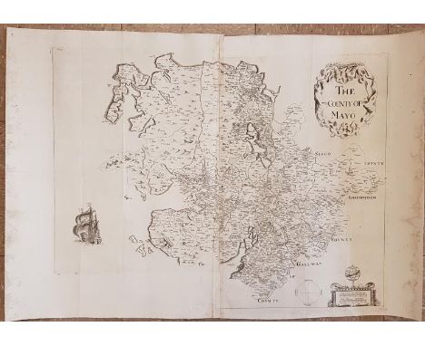 PETTY, Sir William. A Map of The County of Mayo from Sir William Petty's Hiberniae Delineatio. Depicted are towns, villages, 