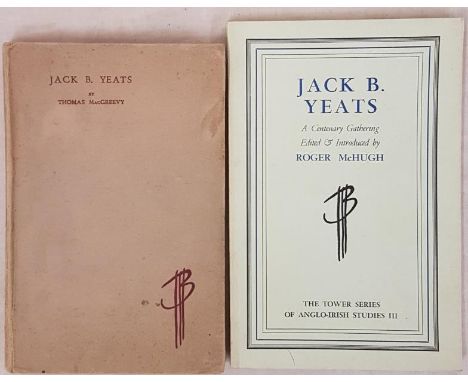 Thomas McGreevey. Jack B. Yeats. 1945. 1st edit. Loosely inserted 2 page manuscript signed t post card from the author dated 