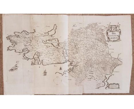 PETTY, Sir William. A Map of The County of Gallwey from Sir William Petty's Hiberniae Delineatio. Depicted are towns, village