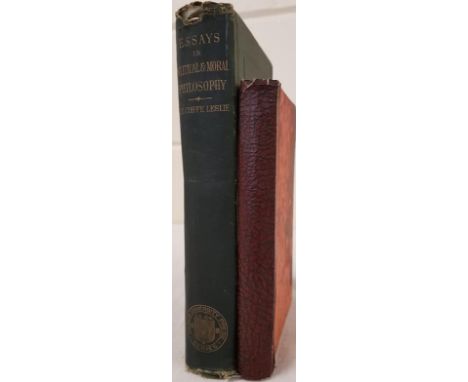 Essays in Political and Moral Philosophy, D. 1879; Dublin Univ Press. Intermediate and Univ Education in Ireland, Dublin, 187