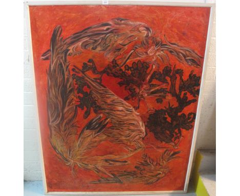 Graham T. Gower Samuel, (Welsh, 20th Century), 'Dead Sea Birds, Burry Port', large oils on board, signed and inscribed.  Fram