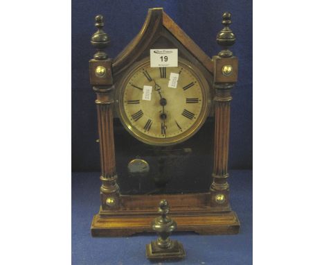 Early 20th Century German made, single train steeple mantel clock.(B.P. 24% incl. VAT)