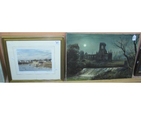 After Graham Hadlow, 'Saundersfoot' and 'Tenby Harbour', coloured limited edition prints, signed in pencil by the artist.  Fr
