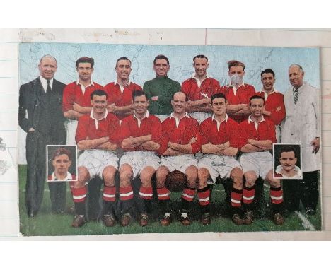 A large scrapbook of newspaper and magazine clipping, mostly from 1951-1956, all stuck down, many with autographs to include: