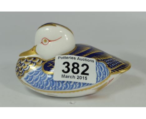 Royal Crown Derby paperweight Shell duck, ceramic stopper