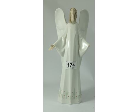 Nao large figure lady Angel , height 31cm  (hand broke at wrist and present)