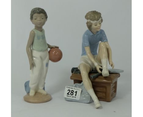 Nao figures Boy Tennis Player and Boy basketball player, tallest height 21cm(2)