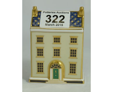 Royal Crown Derby paperweight Georgian Town House, with ceramic stopper, boxed