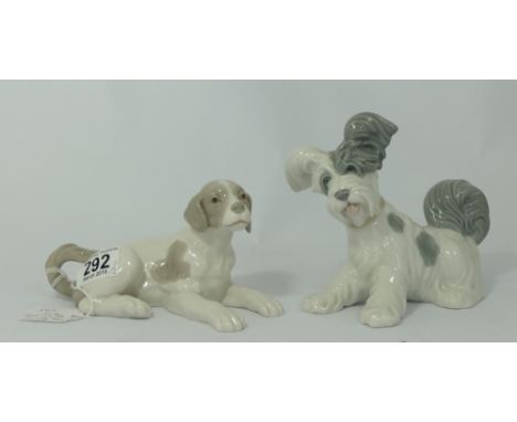 Lladro model of Dog and Nao Dog lying  (2)