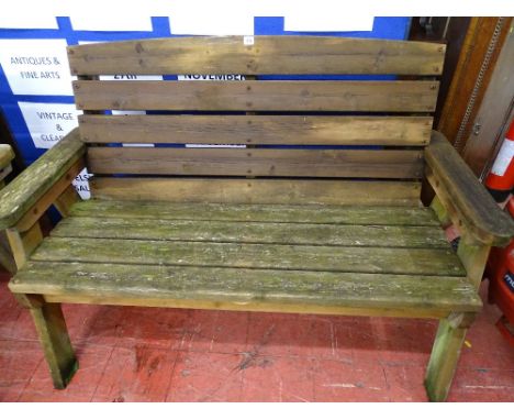 Wooden garden bench