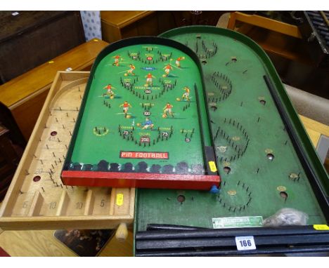 Two excellent Bagatelle boards, one by Corinthian and another similar Pin Football game