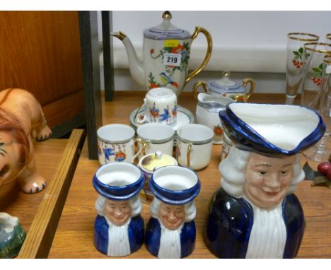 Three Wood &amp; Son Toby jugs, Oriental tea service etc