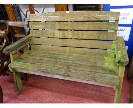 Wooden garden bench