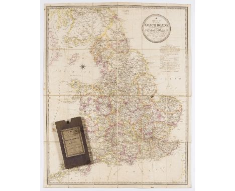 NO RESERVE Coach Roads.- Coltman (Nathaniel) A New Map of all the Coach Roads...of England &amp; Wales..., folding hand-colou