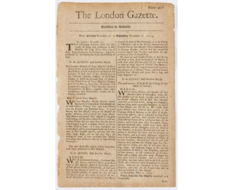 Newspapers.- Collection of various newspapers, including issues of The London Gazette, The Times, The Graphic, L'Independance