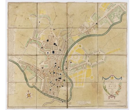 NO RESERVE Bath.- Taylor (A.) &amp; W. Meyler. A New and Accurate Plan of the City of Bath to the present Year, 1801, showing