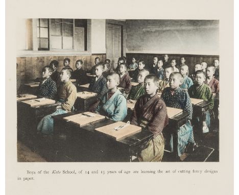 NO RESERVE Japan.- Tamamura Kozaburo, photographer. The School Life of Young Japan, 20 hand-coloured photographic plates, tis