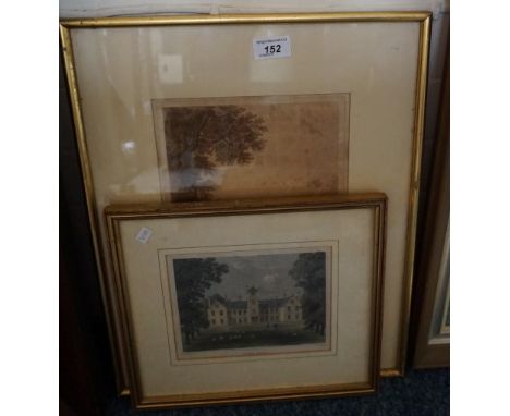 A P. Irlam engraving from the original drawing in the collection of R. P. Knight Esq, together with an engraving of Toft Hall