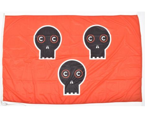 Hamburg, Edition Helga Maria Klosterfelde, 1992. Ship flag, silkscreen print on fabric, 100 x 150 cm, in custom made box. Edi