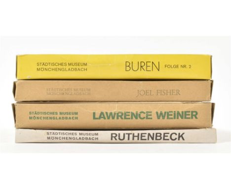 Published by the Städtisches Museum Mönchengladbach. Printed cardboard boxes, each ca. 20.5 x 16.5 x 2.5 cm. (1) Lawrence Wei