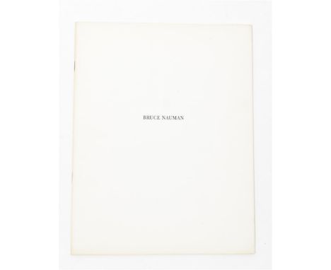 First ever catalogue by the artist, on the occasion of his first solo exhibition in New York. Staplebound, 28 x 21.5 cm, 12 p