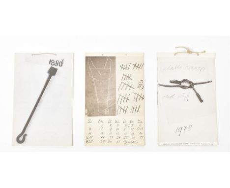 Artists' books in the form of calendars. Produced by Giezen for the shipping and herring trade company Parlevliet in Katwijk 
