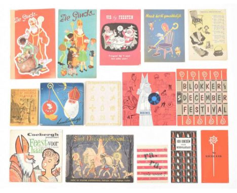 All but a few Dutch, ca. 1930-70, comprising commercial flyers, children's booklets, masks, vinyl singles, etc. A small but v