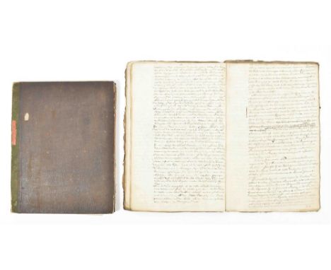 Manuscript in 3 parts, ca. 1870-71, (4) (of ?), 9 and 17 p., the first two parts loose and folio/ 4to, the third part in carb