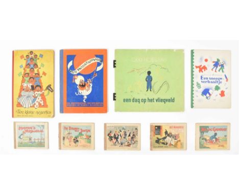 Mainz, J. Scholz, (1936). Cloth-backed pictorial boards. (2) Oppers, M. Okki Hoessah. Een dag op het vliegveld. The Hague/ Ba